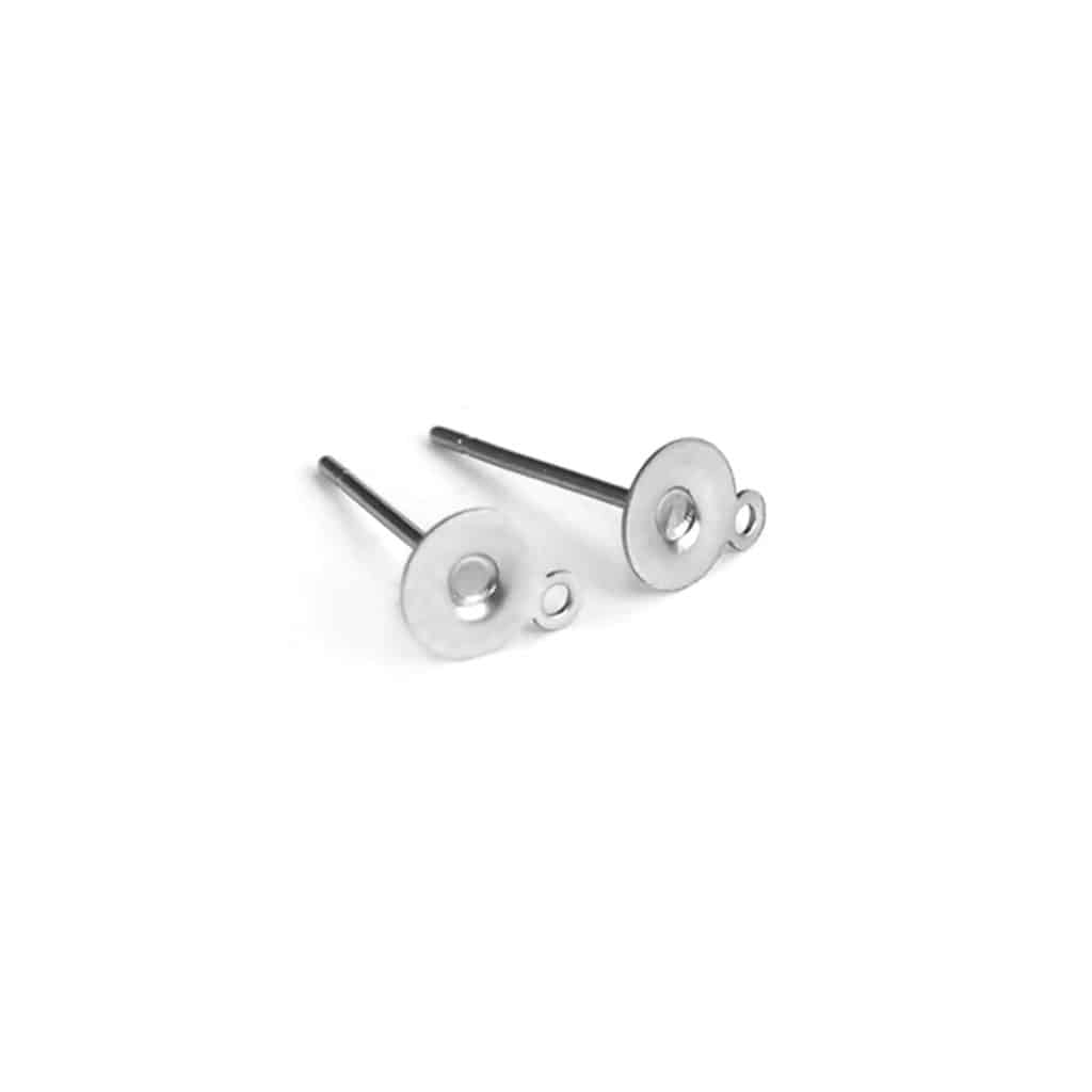 Stainless Steel Stud Earring Finding With Loop WonderTree