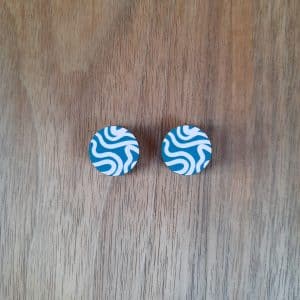 16mm Turquoise And White Earring Studs