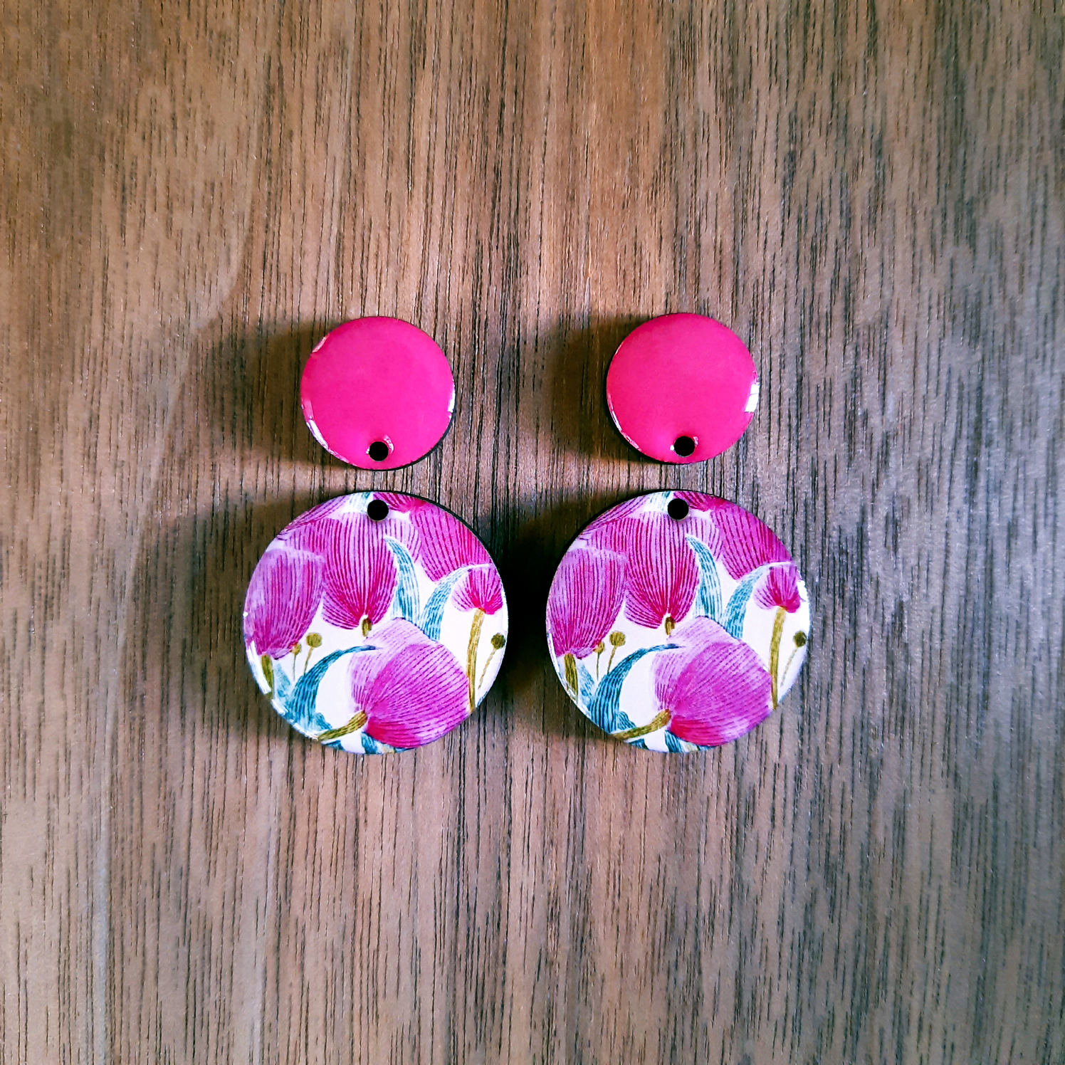 24mm_Pink_Floral_Epoxy_Earring_Set
